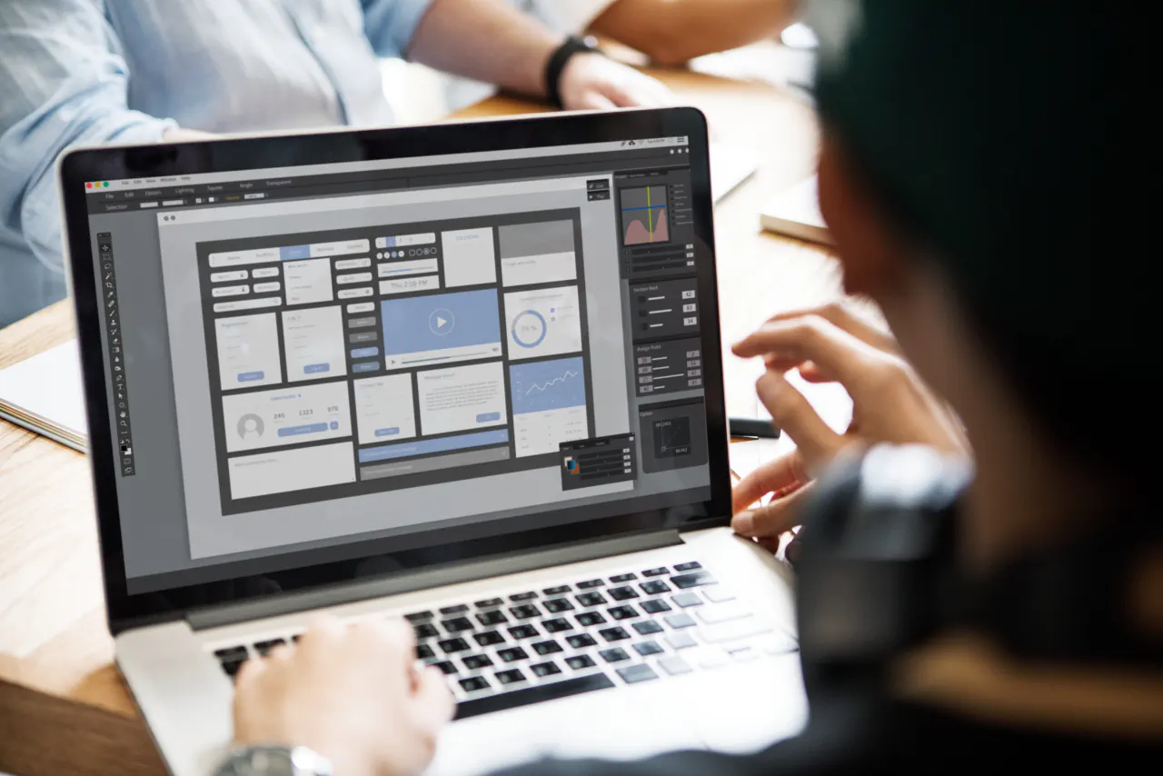 Marketing strategists collaborating on brand growth in a modern office